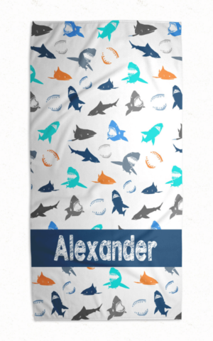 Sharks Swimming Towel