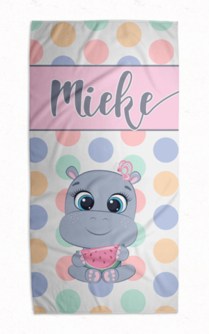 Dotty Hippo Swimming Towel