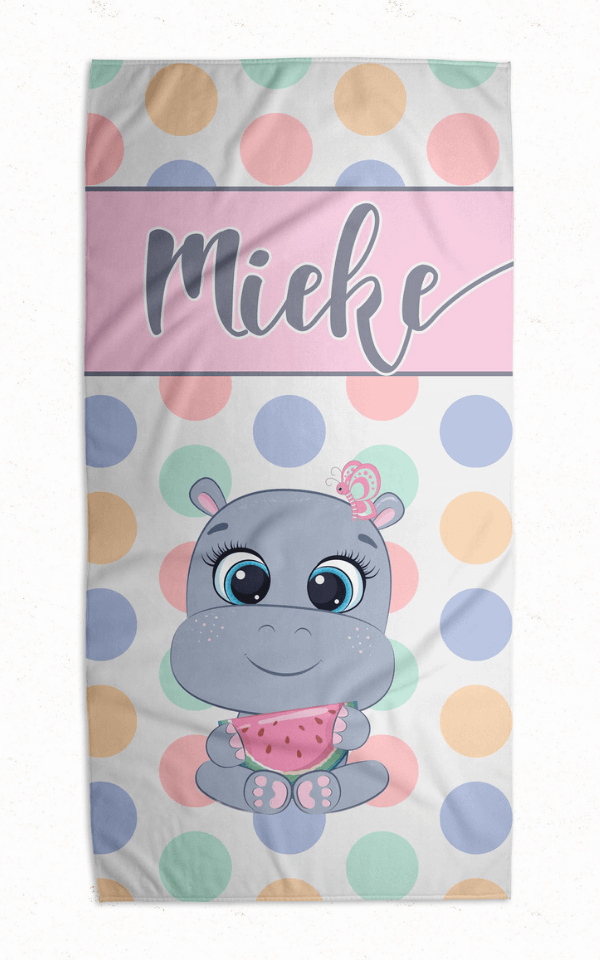 Dotty Hippo Swimming Towel